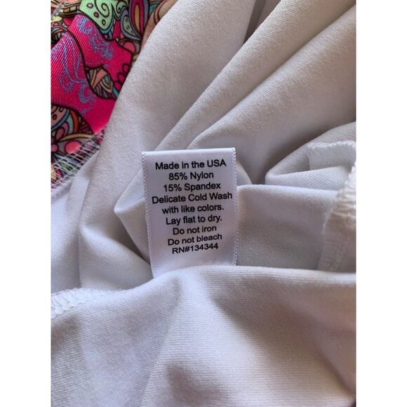 Elephant Print Womens Skirt By Skinz S Nylon & Spandex Vibrant Pink & Multicolor - Picture 4 of 9